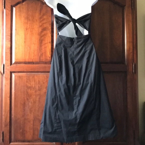Express midi strapless black dress size 5/6 cotton - Picture 2 of 3
